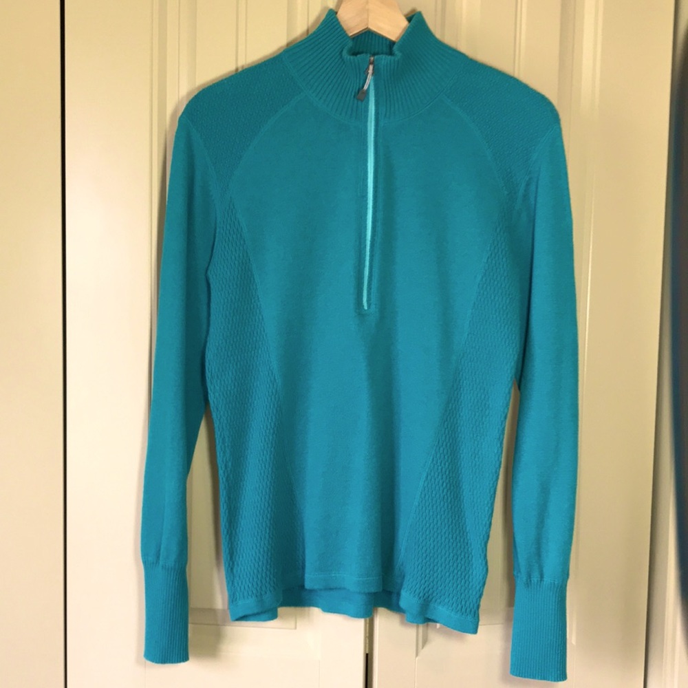 Eddie Bauer zip cotton pull over sweater